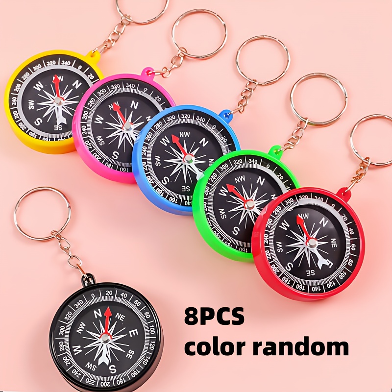 TEMU Set Of 8 Compasses For Educational Purposes, Used As Incentives In Classroom Settings. A Present For , Ideal For Geography Lessons And Outdoor