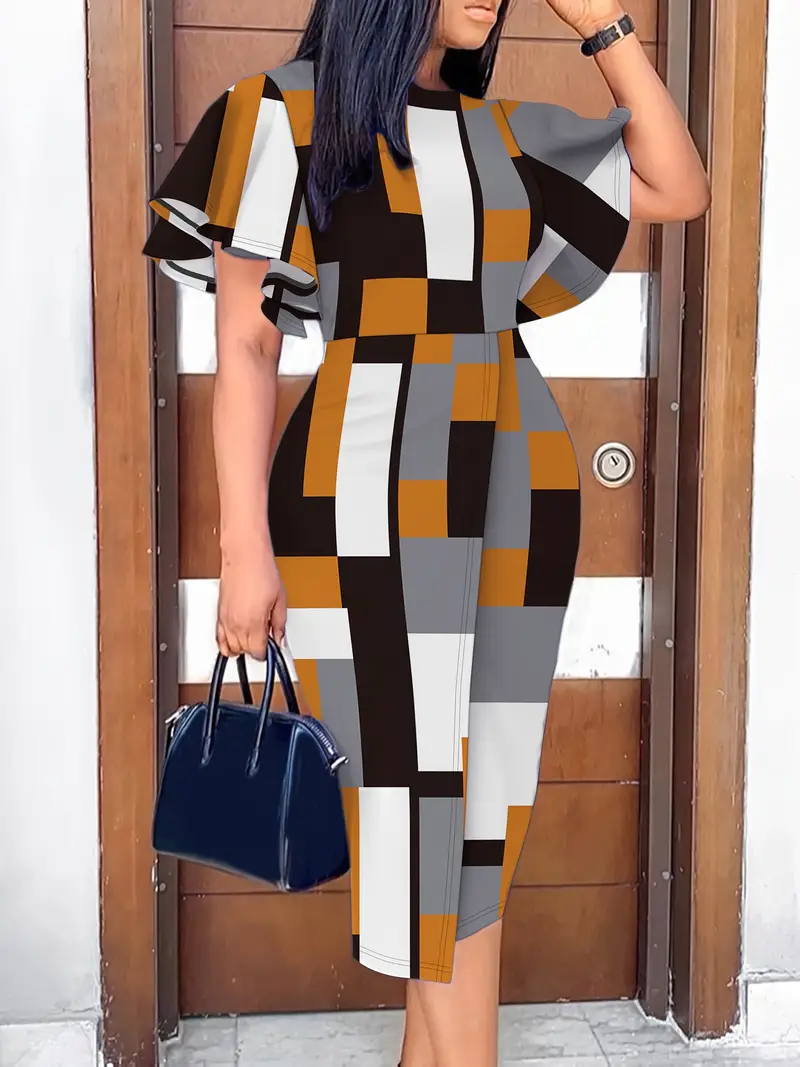 womens summer geometric print dress casual crew neck fitted - Temu United Arab Emirates womens summer geometric print dress casual crew neck fitted - Temu United Arab Emirates
