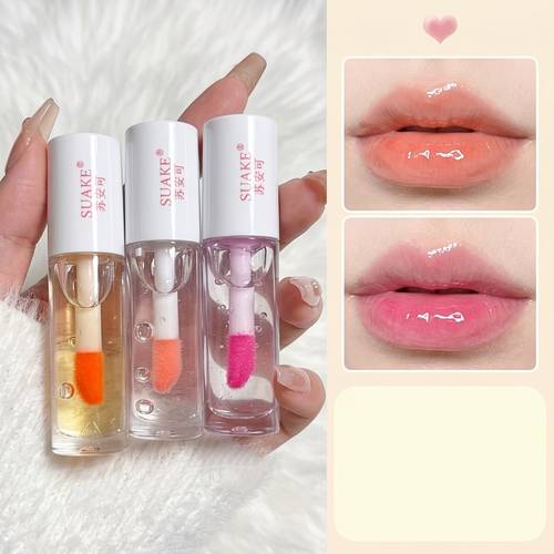 item picture color changing moisturizing and repairing lip lines layered with lipstick for a watery plump lip gloss
