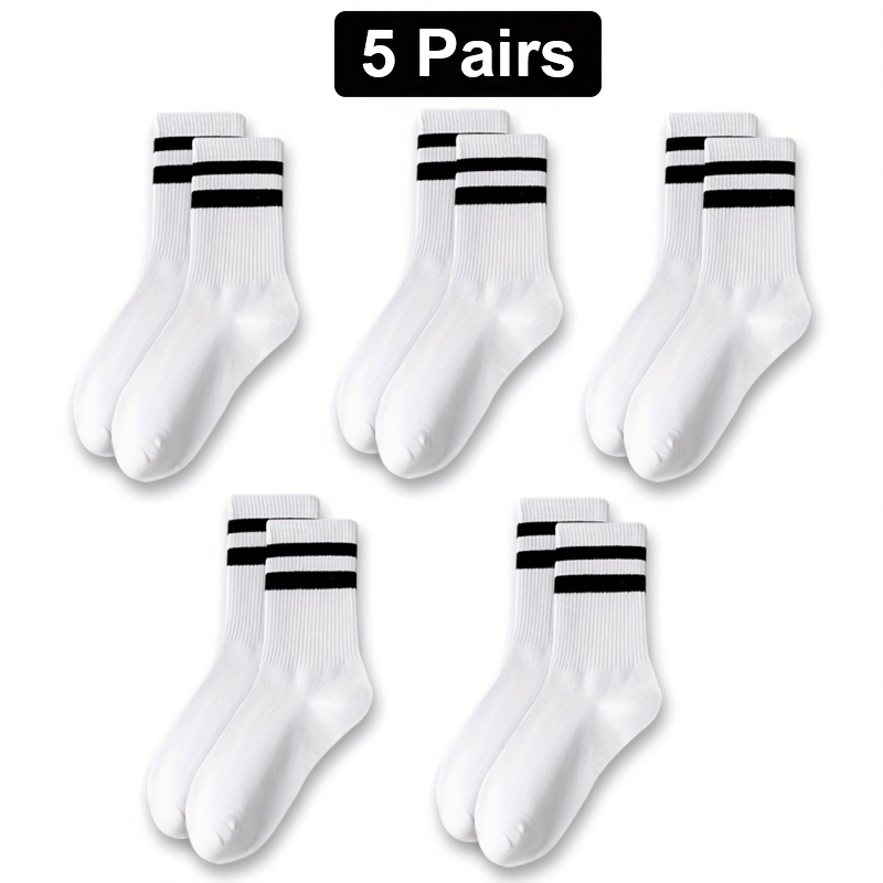E-shop 5-Pack Minimalistische Kinder-Socken in Grau, Vielseitige Wadenhohe Socken für Schüler, Ganzjahres-Tragekomfort