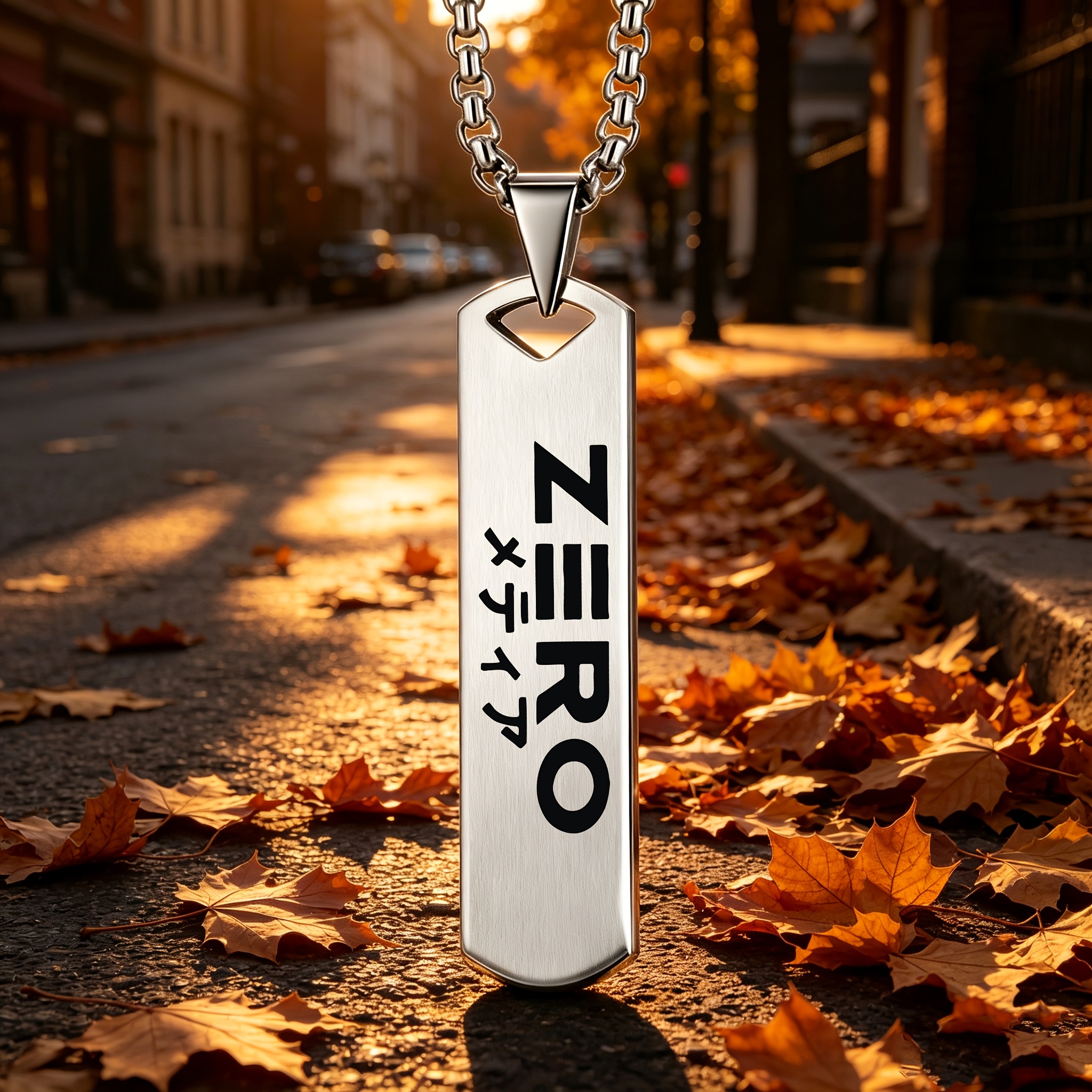 Chic 'ZERO' Japanese Pattern Pendant Necklace