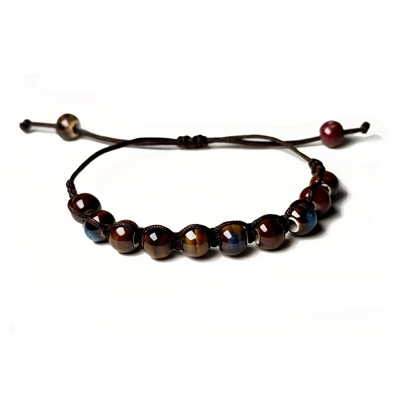 Adjustable Bracelet 10mm Ceramic Beads Multicolor Ethnic Unisex