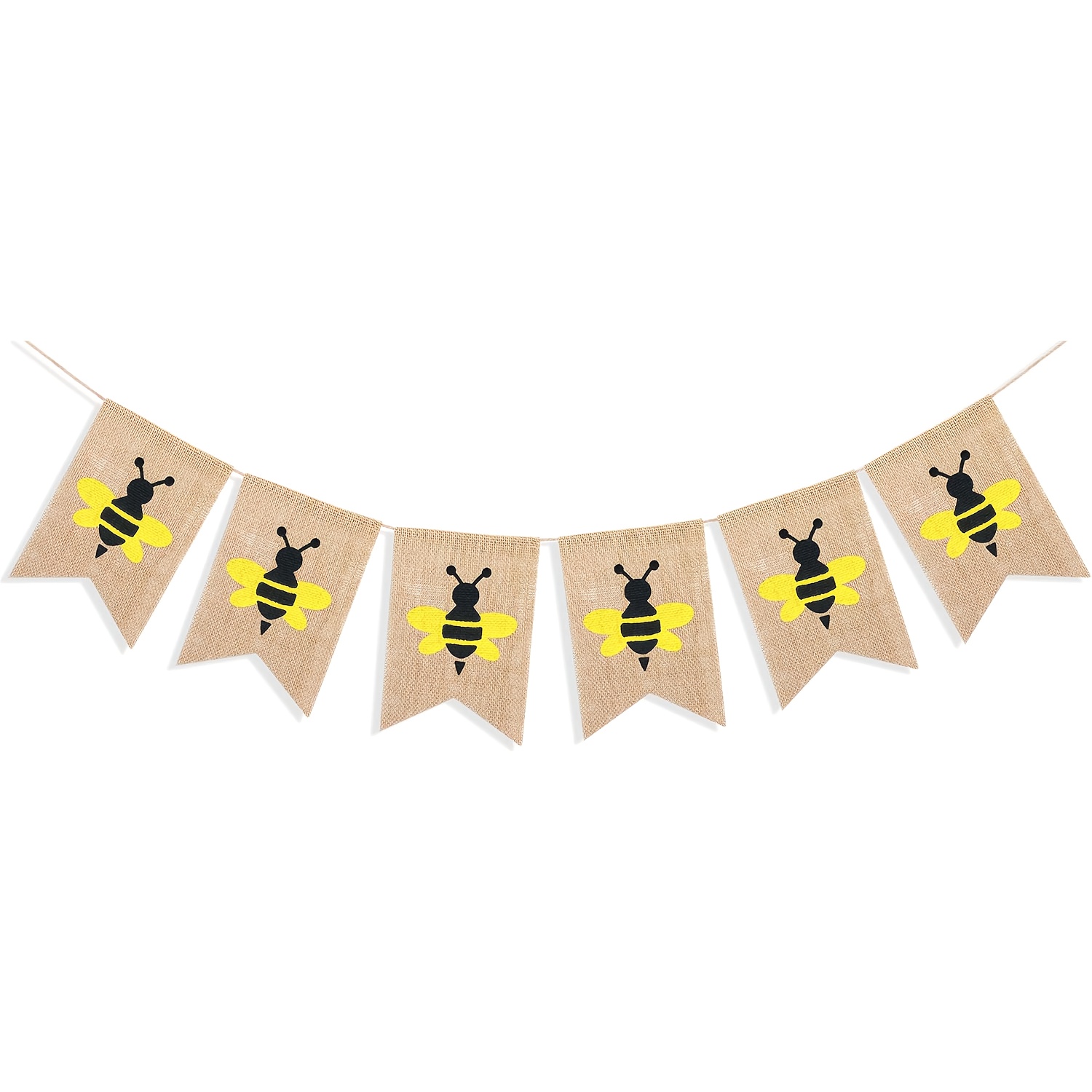Image of -themed Garland And Banner For Celebrating A Day, Perfect For Baby Showers, Gender Reveals, And Birthday Parties. Vintage Rustic Burlap Bunting Ideal For Birthday, New Year, And Christmas Decorations