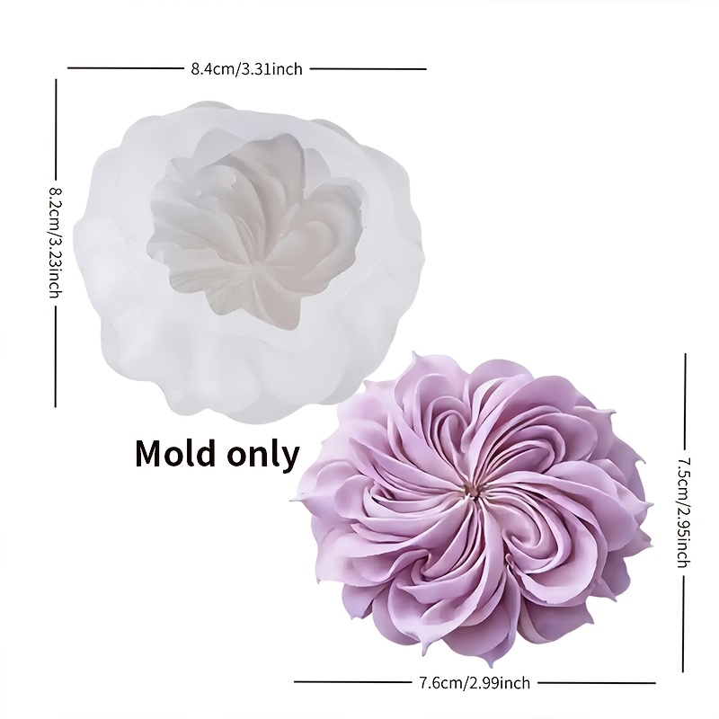 E-shop 3D-Dahlienblüten-Silikonform geeignet für Harzguss, Wachs- & Zementhandwerk - Hochtemperaturbeständige Antihaft-Formen, leicht zu reinigender