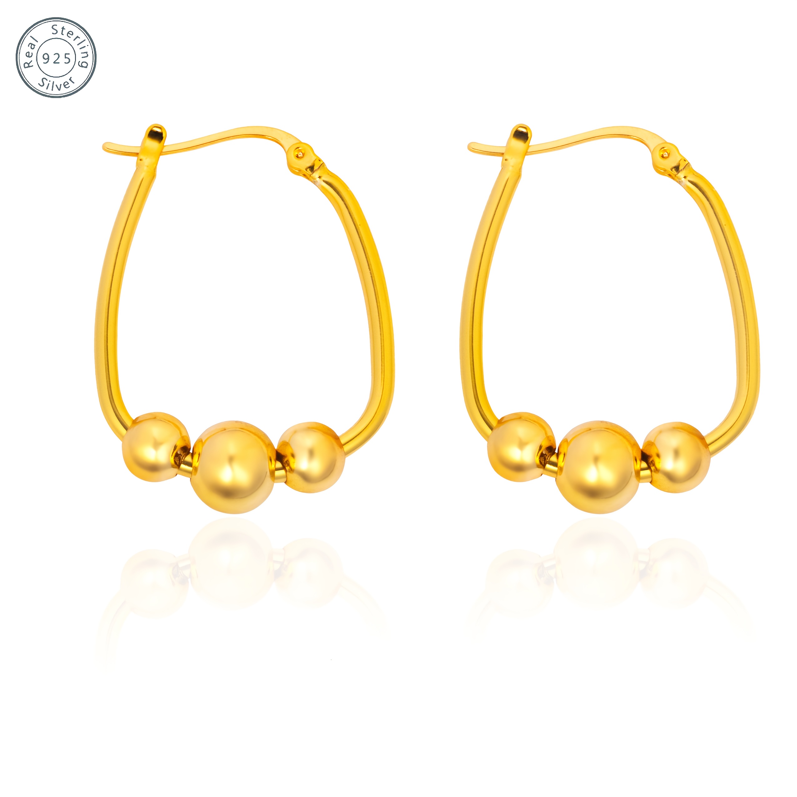Image of 925 Silver Earrings For Women, Jewelry, Chic, , Stylish, Modern, Perfect For Christmas Celebrations, Valentine's Day Presents, Birthday Surprises, Beautifully Packaged Gift Box