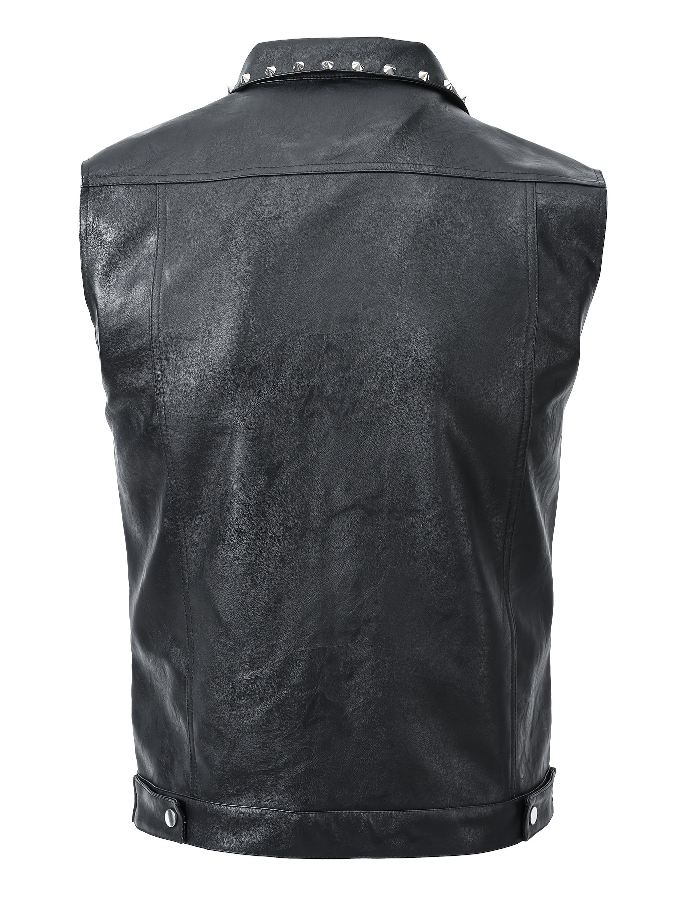 gilet moto edgy giacca senza maniche in pelle Temu Switzerland - Main Image