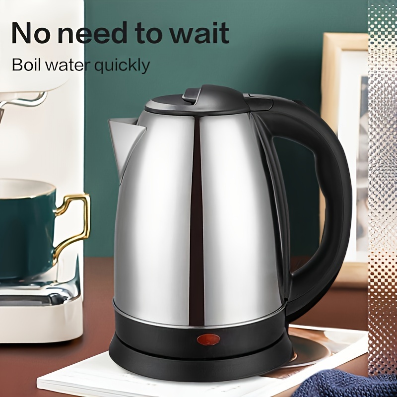 fast boiling 2l stainless steel electric kettle ideal for coffee tea safe quick heating home outdoor use details 7