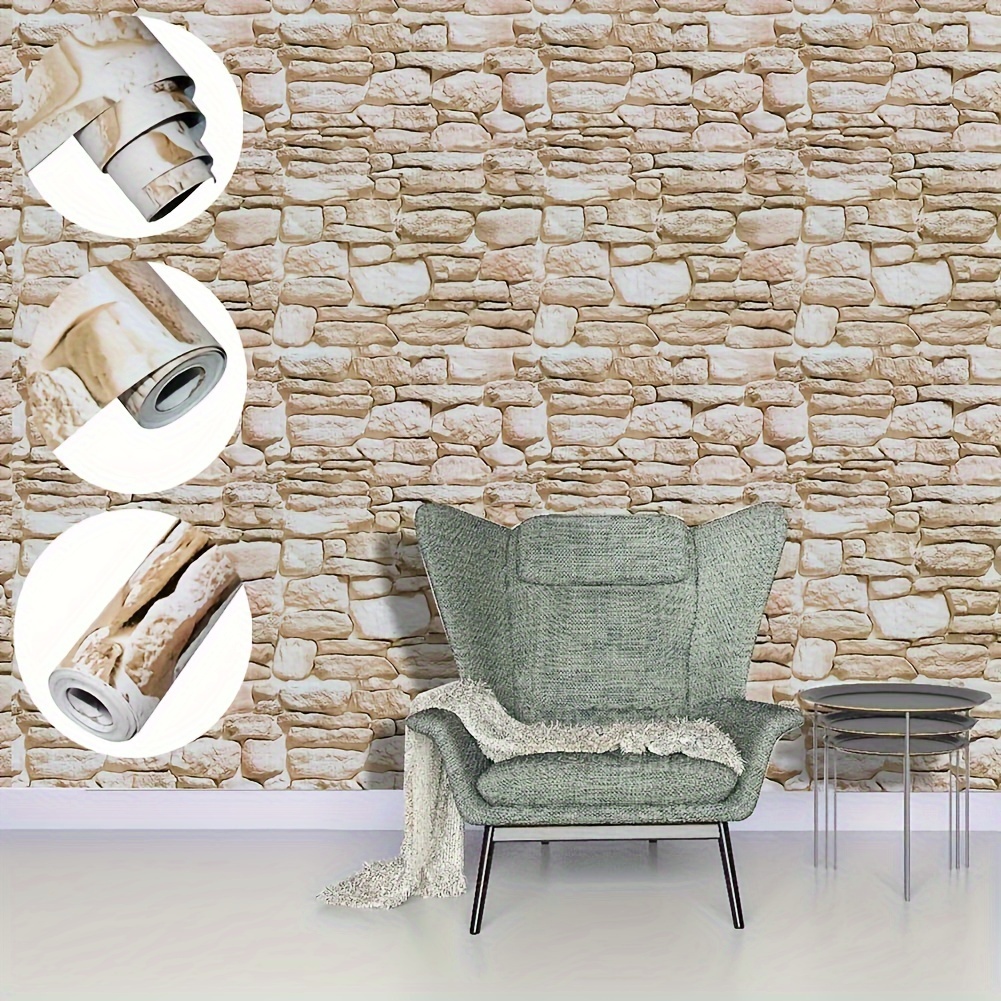 40 stuks 3D-muurstickers, 38 x 35 cm, zelfklevende wand, waterdichte pvc- plaat, decoratieve muur, wit behang, baksteen voor muren en keuken, kantoor en kamer
