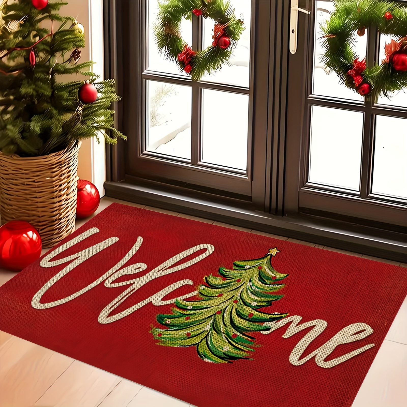 

Christmas Doormat - , Washable Rug For Entryway, Bedroom, Kitchen & Bathroom Decor