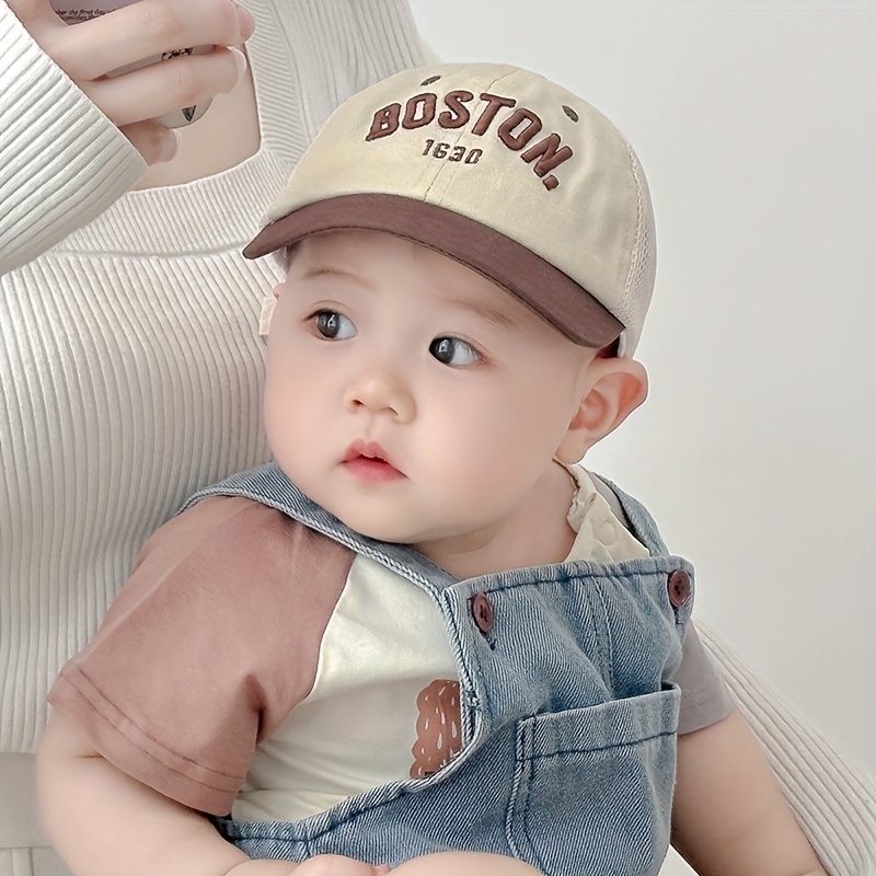 

1pc Baby Summer Mesh Adjustable Baseball Cap, Lightweight Breathable Uv Protection Toddler Baseball Hat, For Travel & Daily Wear, Fits 1-3 Years Old