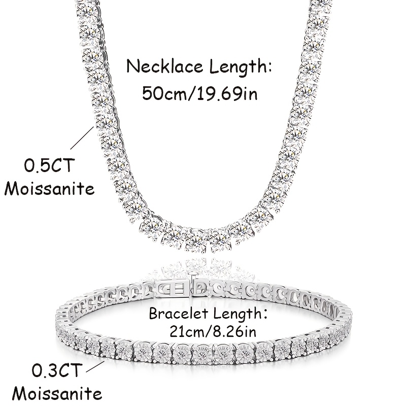 925 Sterling Silvery Women's Jewelry Set Elegant And Gorgeous Necklace Bracelet Two-piece Set Hypoallergenic Temperament Daily Wear Women's Gift Holiday Gift Birthday Gift With Exquisite Gift Box