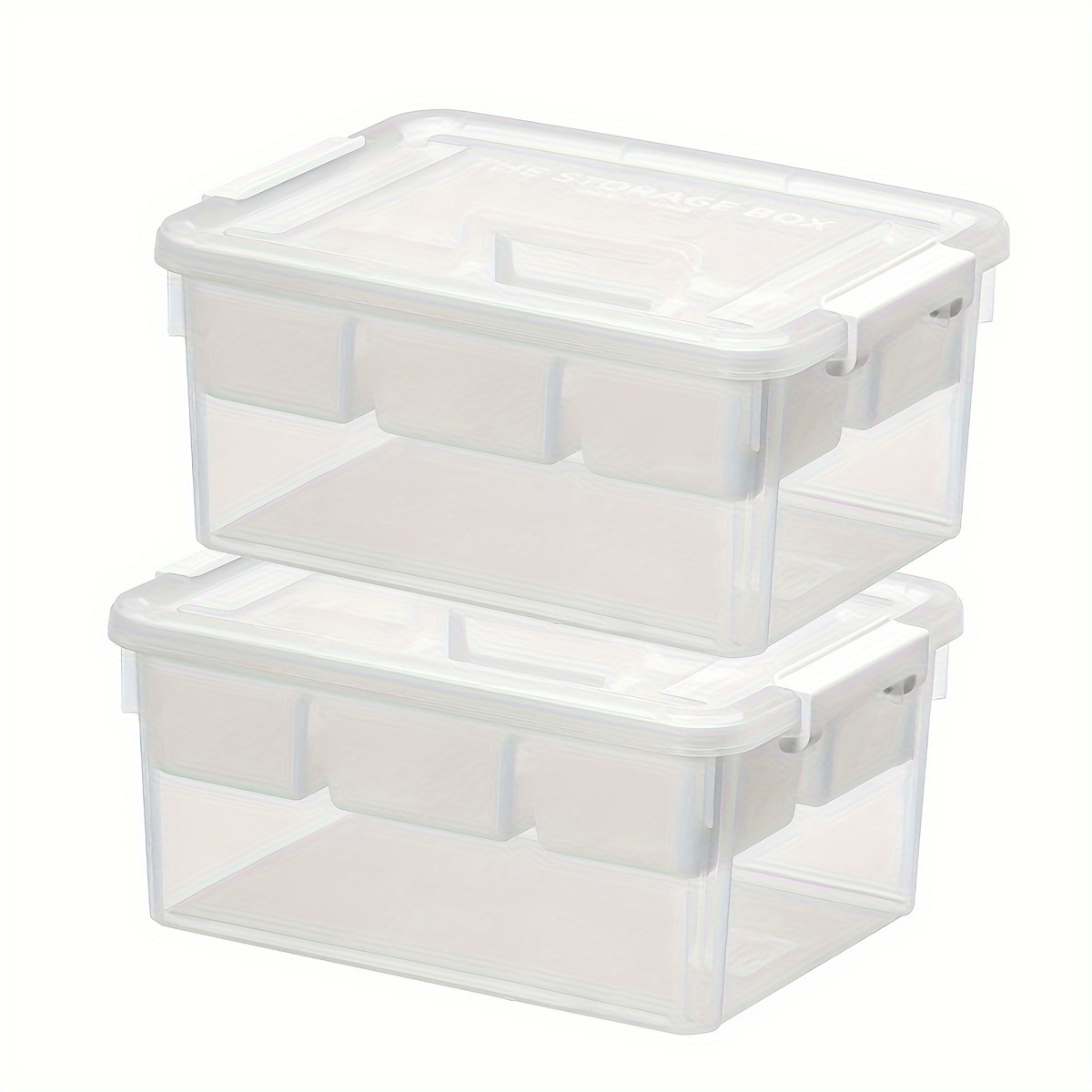 

2pcs 17qt Box Removable Closet Organizers And Clear Container For Organizing, , Files, Office Supplies