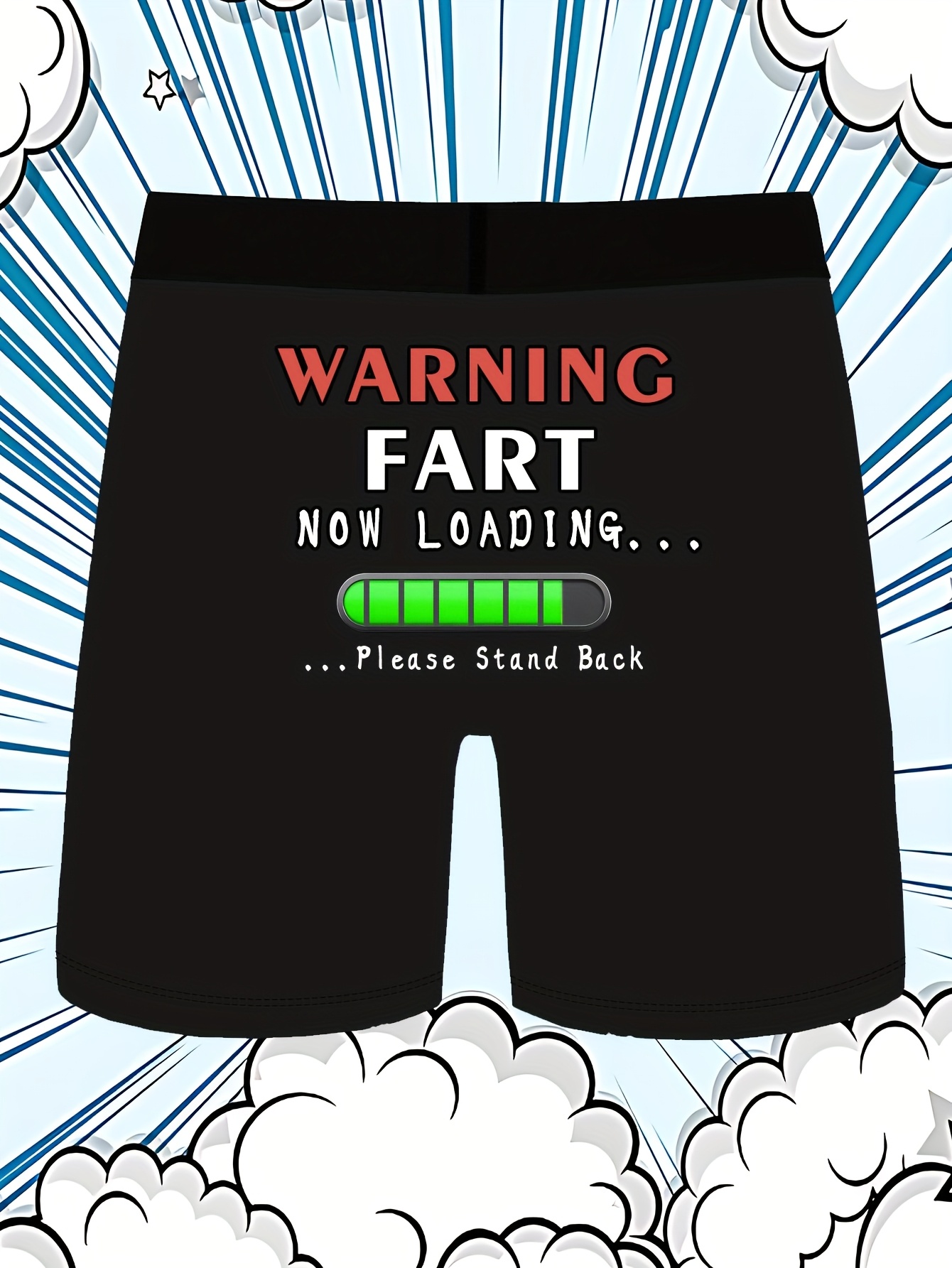 TYGOS Funny 'Warning Fart Now Loading' Humor T-Shirt - Unisex Gift For Men & Women