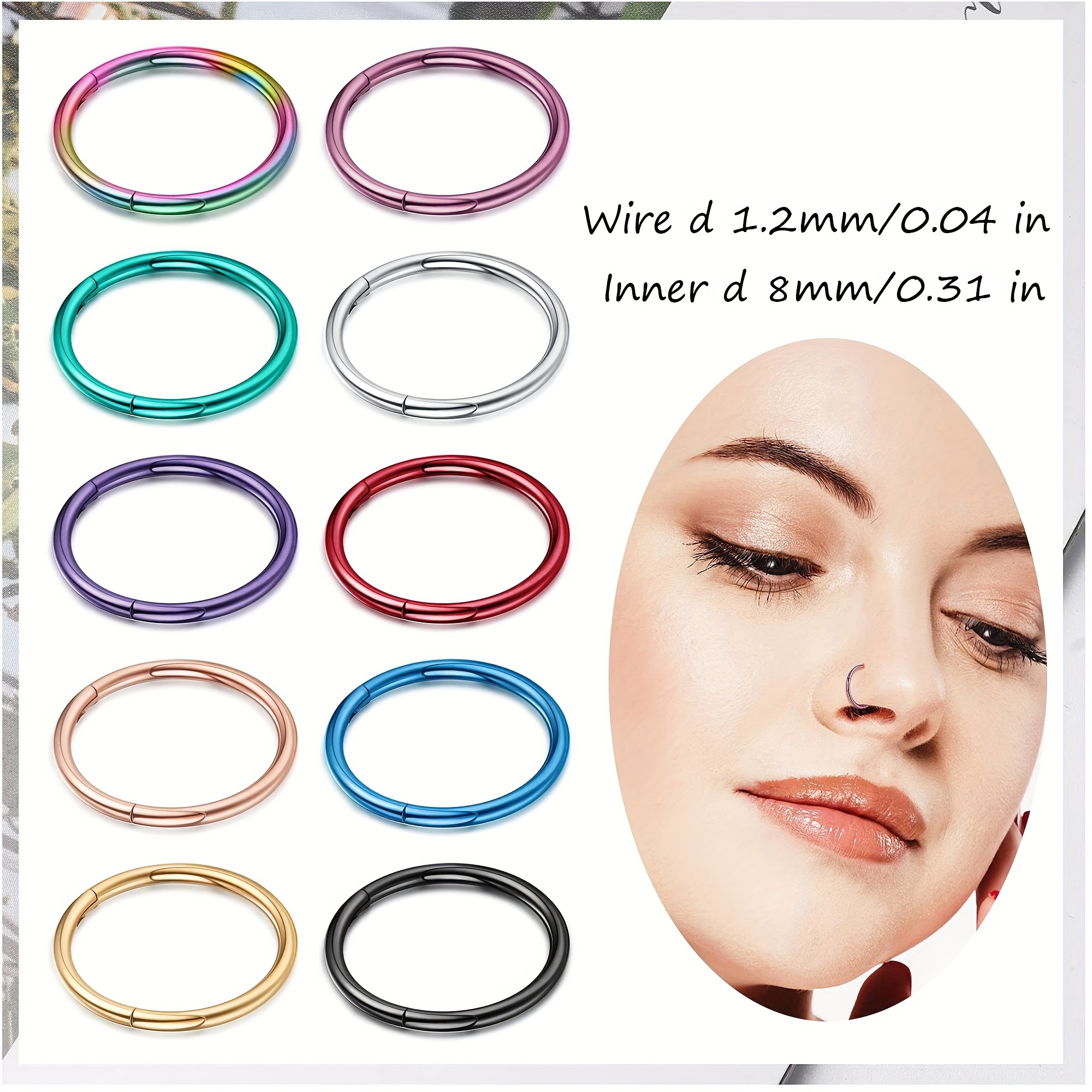 Conch Piercing Ring - Blauw / Piercing Jewelry / Jewelry