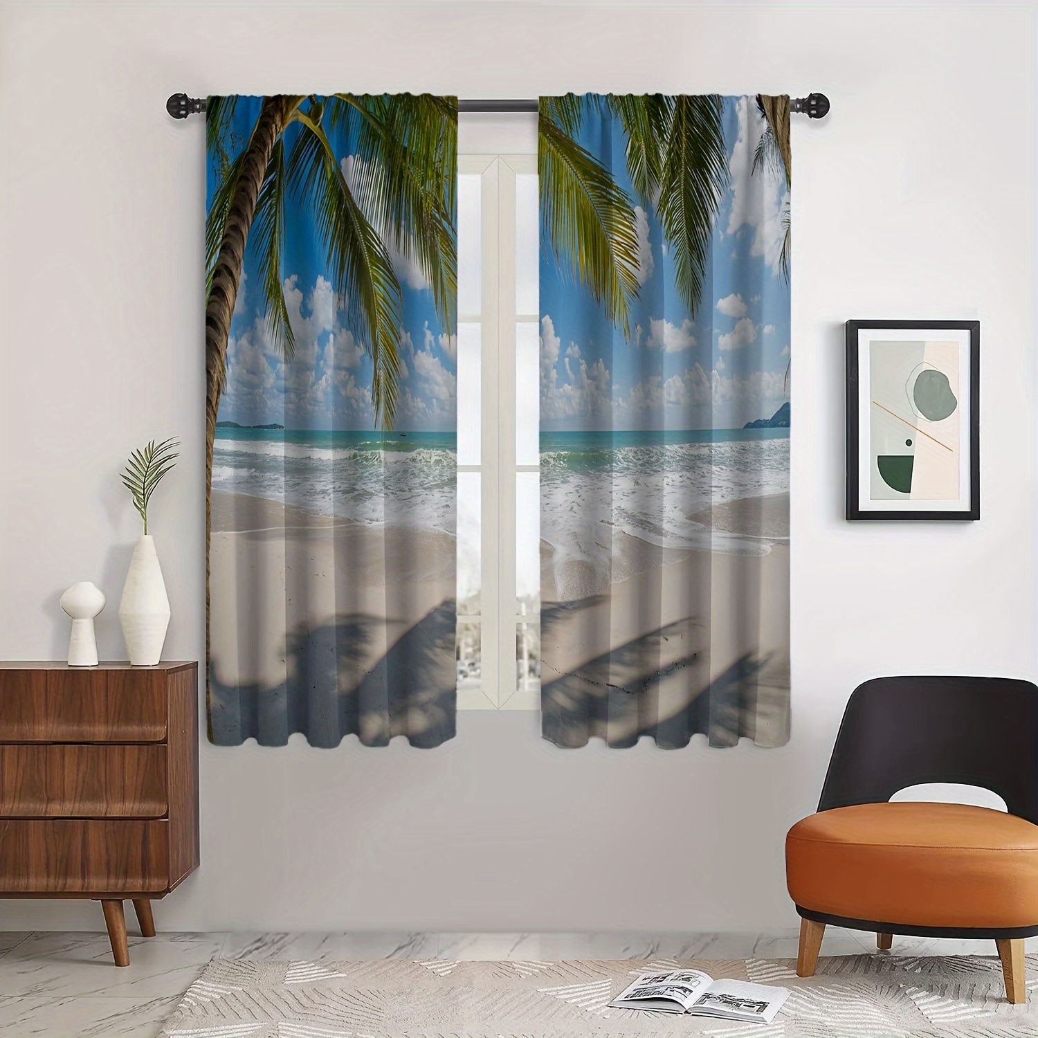 Rideau Photo Sur Mesure Mer Baltique - Impression 3D Personnalisée, Pour Salon Ou Chambre