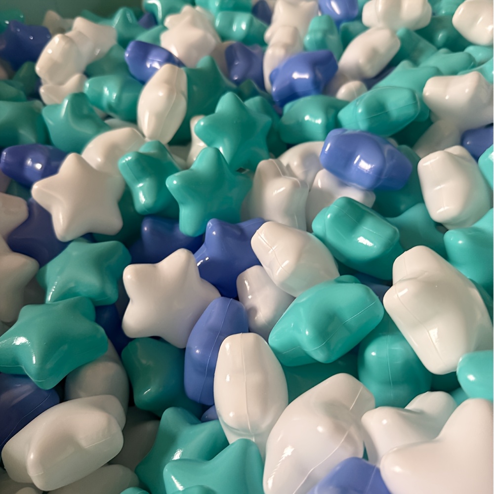 105pcs Mixed Color Crush Proof PE (Polyethylene) Star Ball Pit Balls, 55/205pcs, for Toddlers, Infant, Pool Water Toys, Play Tent, Macaron Ocean Balls
