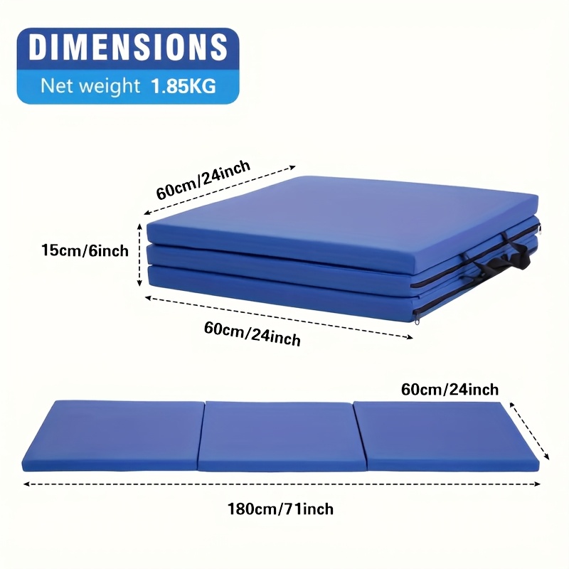 Black folding gym mat pu foam pad yoga