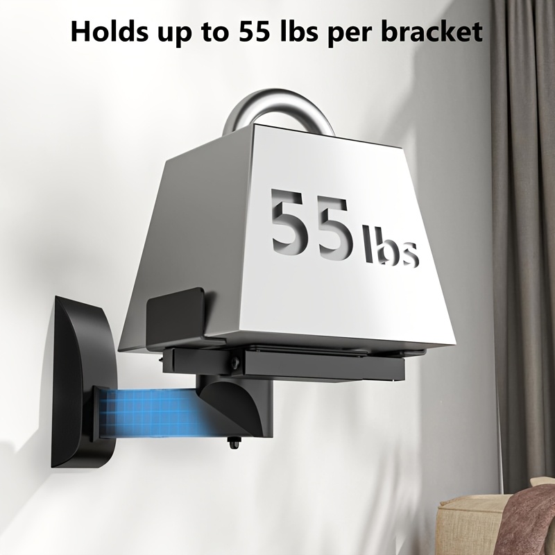 Black Wall Mount Universal Stereo Speaker Bracket