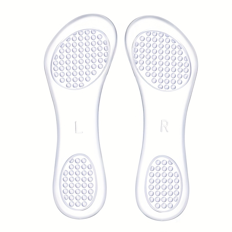 TEMU Women's Silicone Material Insole, Silicone Anti-slip And Wear-resistant Insole For High Heels, Adjustable Size Insole