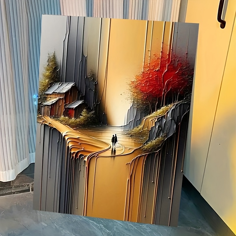 (professional Art Use) 1 Set "two People Strolling On A Mountain Path" Painting Kit Art Gift, Paint By Numbers (requires -on ), Home Decor Hanging Picture, Artwork Gift For Mother's Day, Father's Day