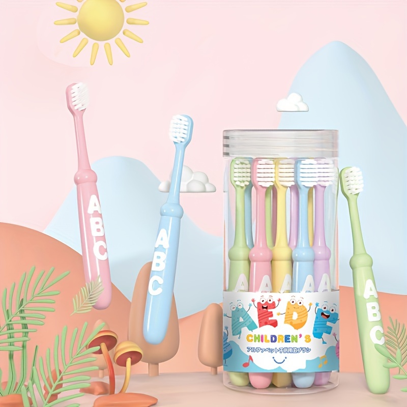 TEMU 10 Pieces Cartoon Cute Soft Bristle Toothbrushes With Soft Hair, For Gums And Clean Teeth