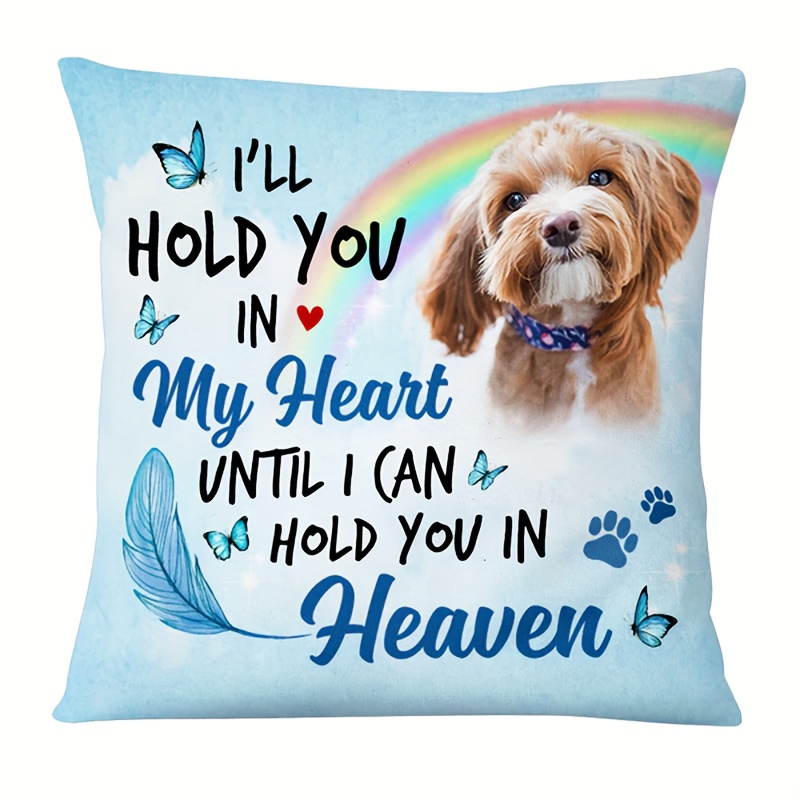 

1pc, Dog Memorial Custom 18x18 Inch Photo Pillow Super Soft Short Plush Throw Pillow (no Pillow Core)