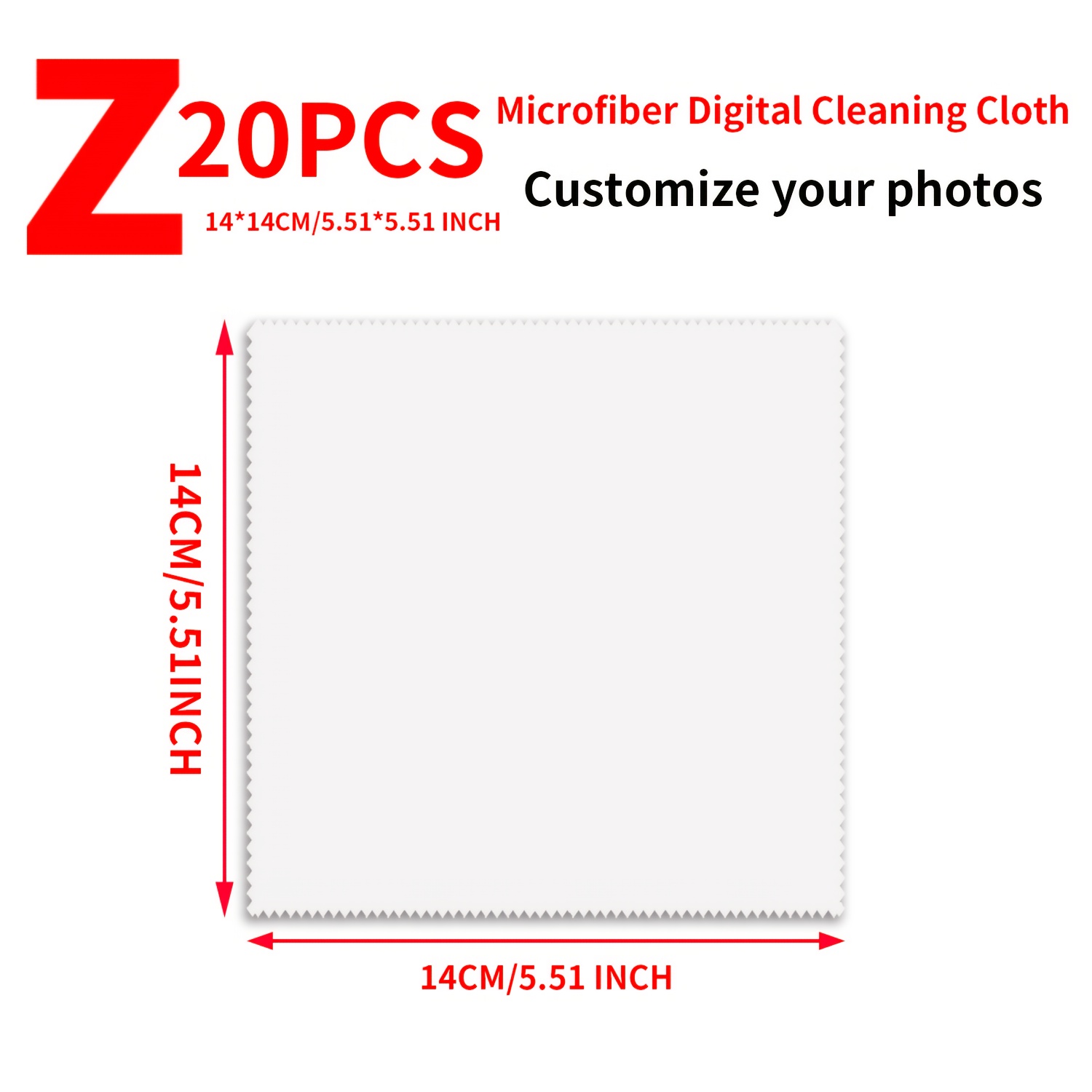 TEMU Custom Logo/text/pattern Square Eyeglass Cloth, 10/20pcs Lens Cleaning Cloth, Suitable For Lenses, Screens And Cameras, Non-scratch Polishing