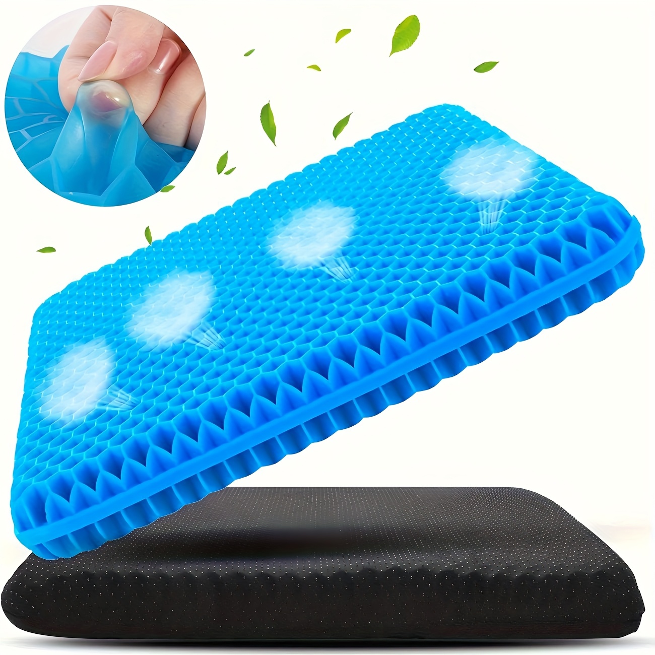 honeycomb gel seat cushion for   breathable medium soft non slip bottom removable washable cover universal   summer cooling chair pad office seat cushion   gel seat cushion cushion sea