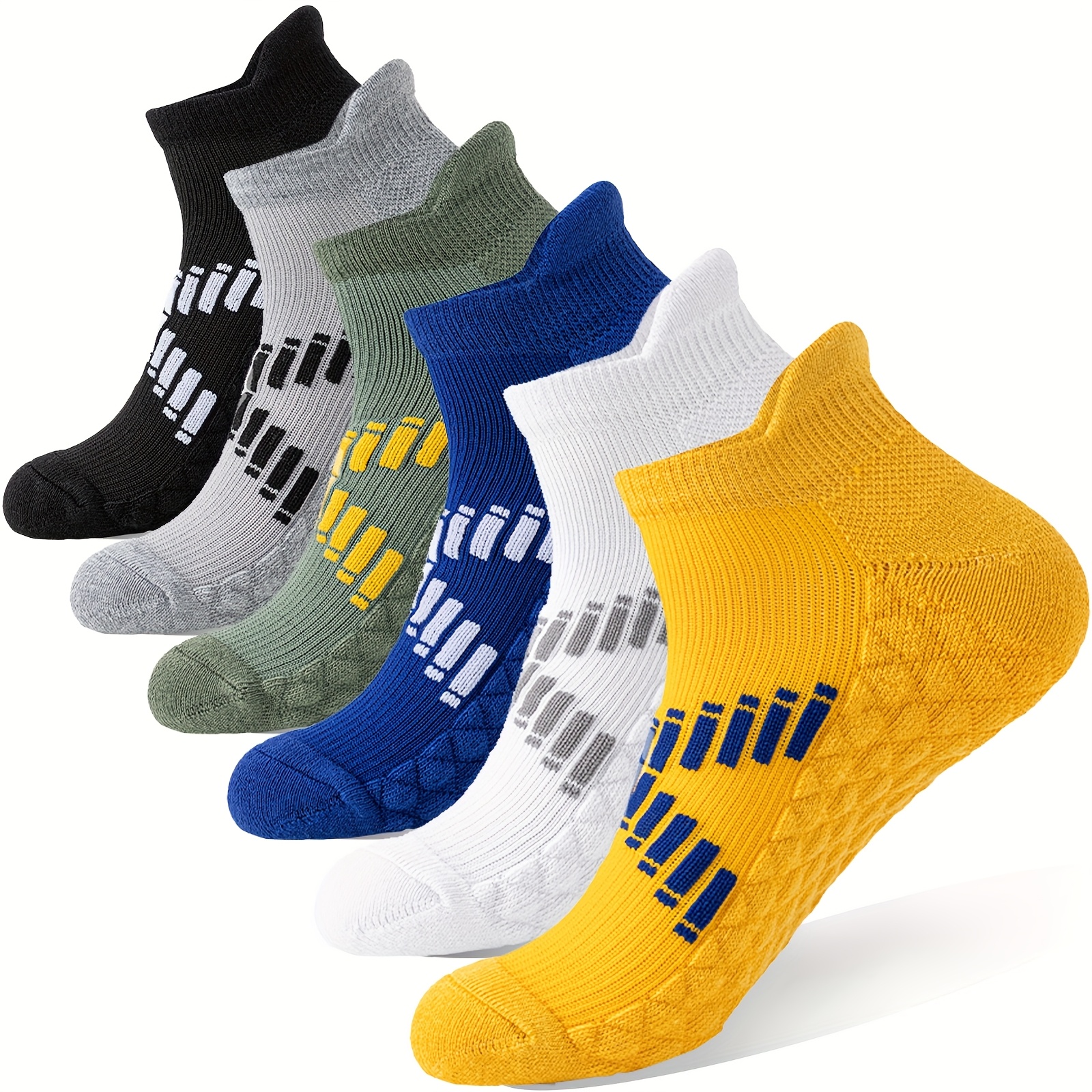 

6 Pairs Of Hiking Running Ankle Socks For Men And Women Support Sweat Absorbing Breathable Thick Cushion Low Cut Invisible Socks For Festival Gift Sock