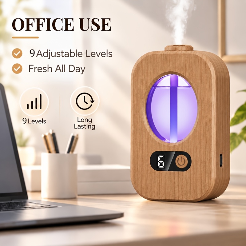 Automatic Diffuser, USB Rechargeable Design, Wall-mountable and Desktop Dual-use, Smart Display Screen, 500mAh Battery, High-volume Mist, Suitable for Essential Oils and Perfumes, Ideal for Deodorizing