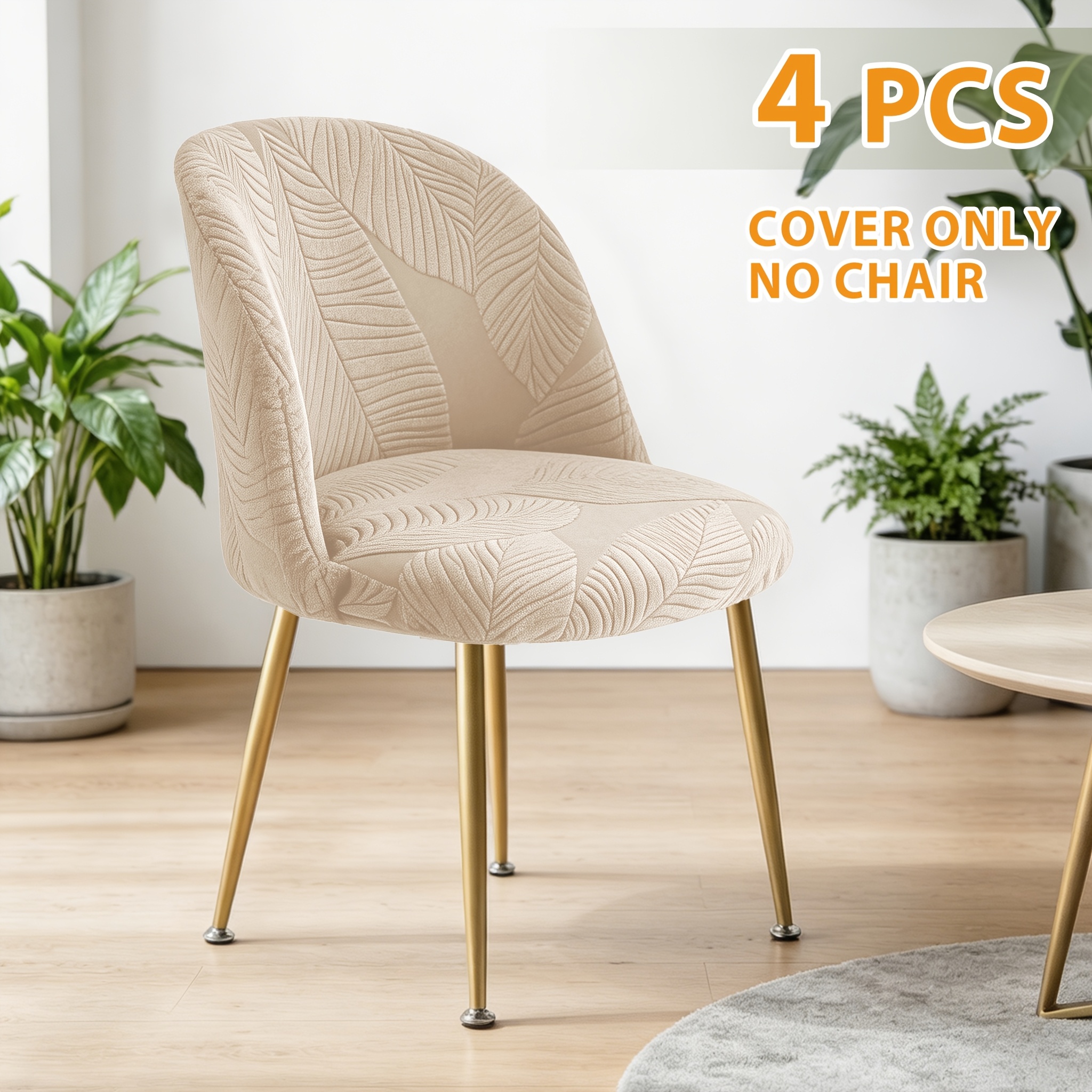 TEMU Housses de chaise en tissu extensible 4/6 pièces pour chaises de salle à manger, housses élastiques bec de canard avec fermeture élastique,