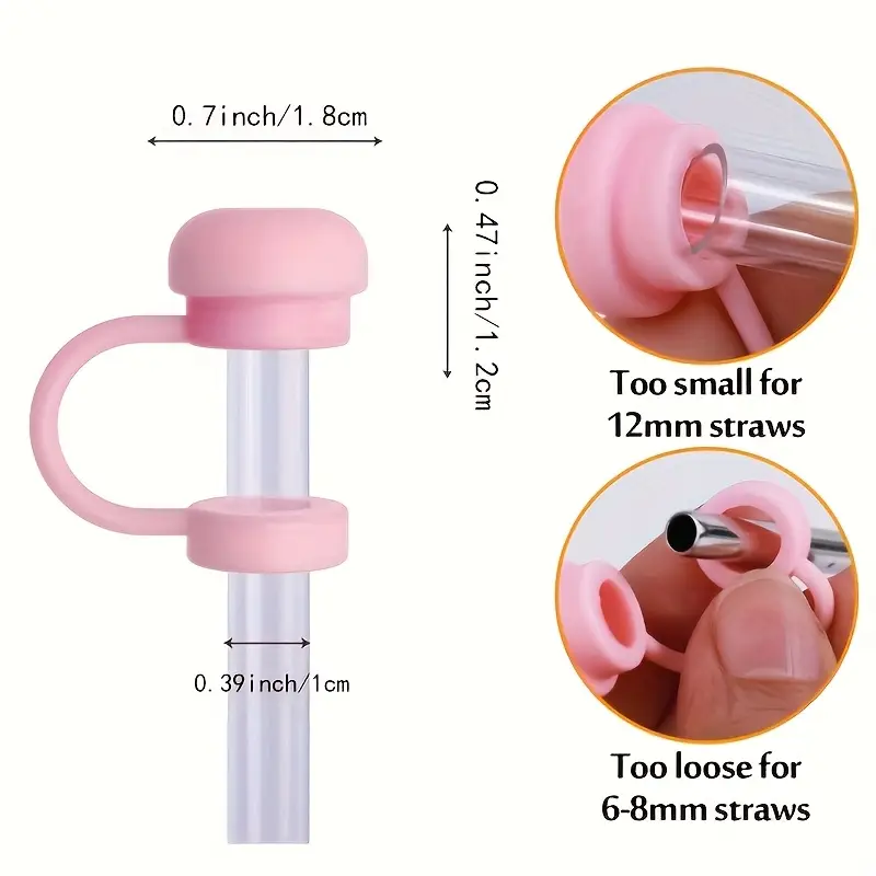 5pcs silicone straw tips cups 10mm leakproof - Temu 5pcs silicone straw tips cups 10mm leakproof - Temu