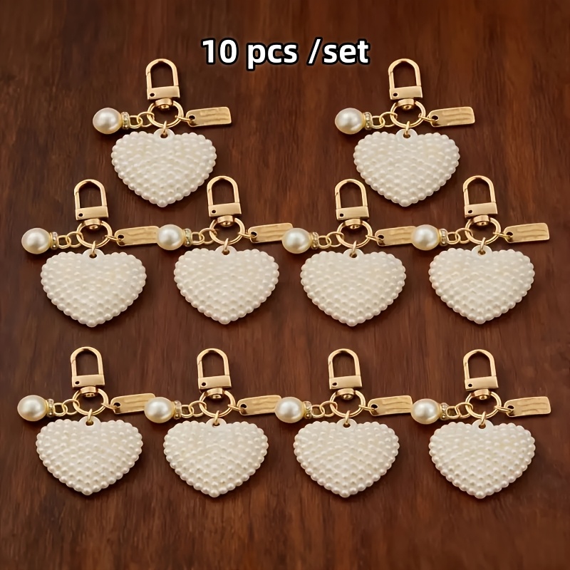 TEMU Set di 10 portachiavi a forma di cuore grandi e nuovi, per borse e auto - Regali di compleanno per , bomboniere per matrimoni, San,