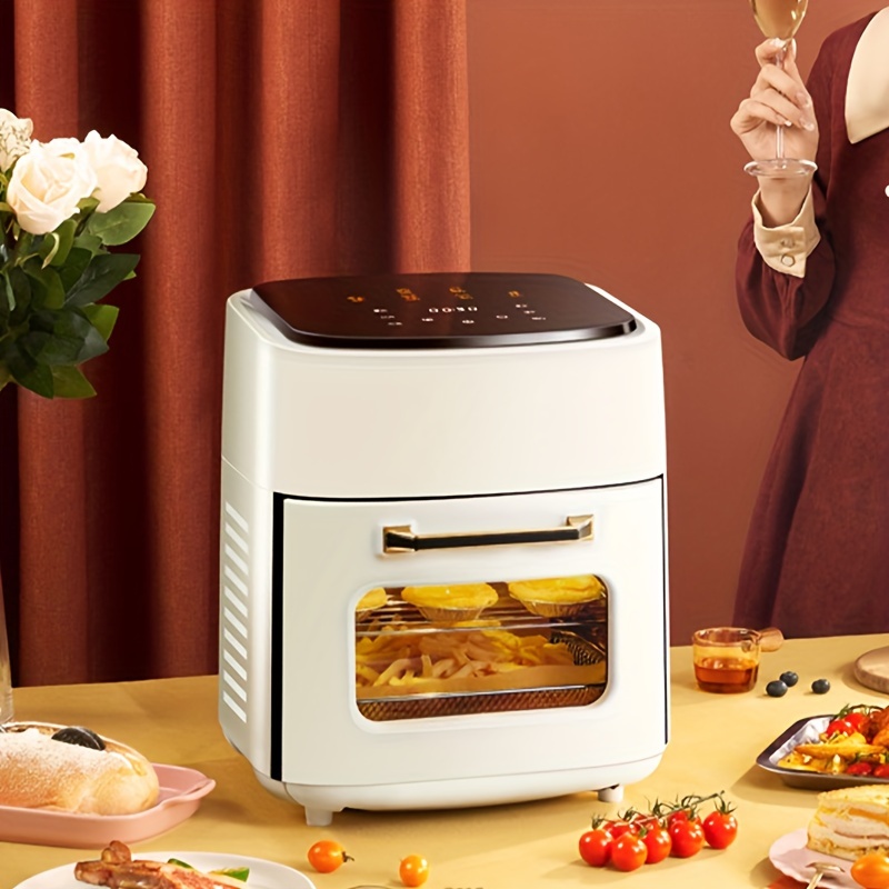 Horno eléctrico mini hogar horno tostador multifunción para pan, bageles,  galletas, pizza con bandeja para hornear, función de apagado automático