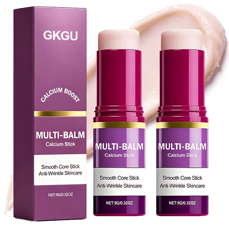 Image of 2pcs Multi-effect Multi-functional Cream Balm | Korean Cosmetics Stickanti-wrinkle Skincare Moisturizing Stick, Hydrating, Skin Firming, Suitable For Eye, Neck, And Face Areas