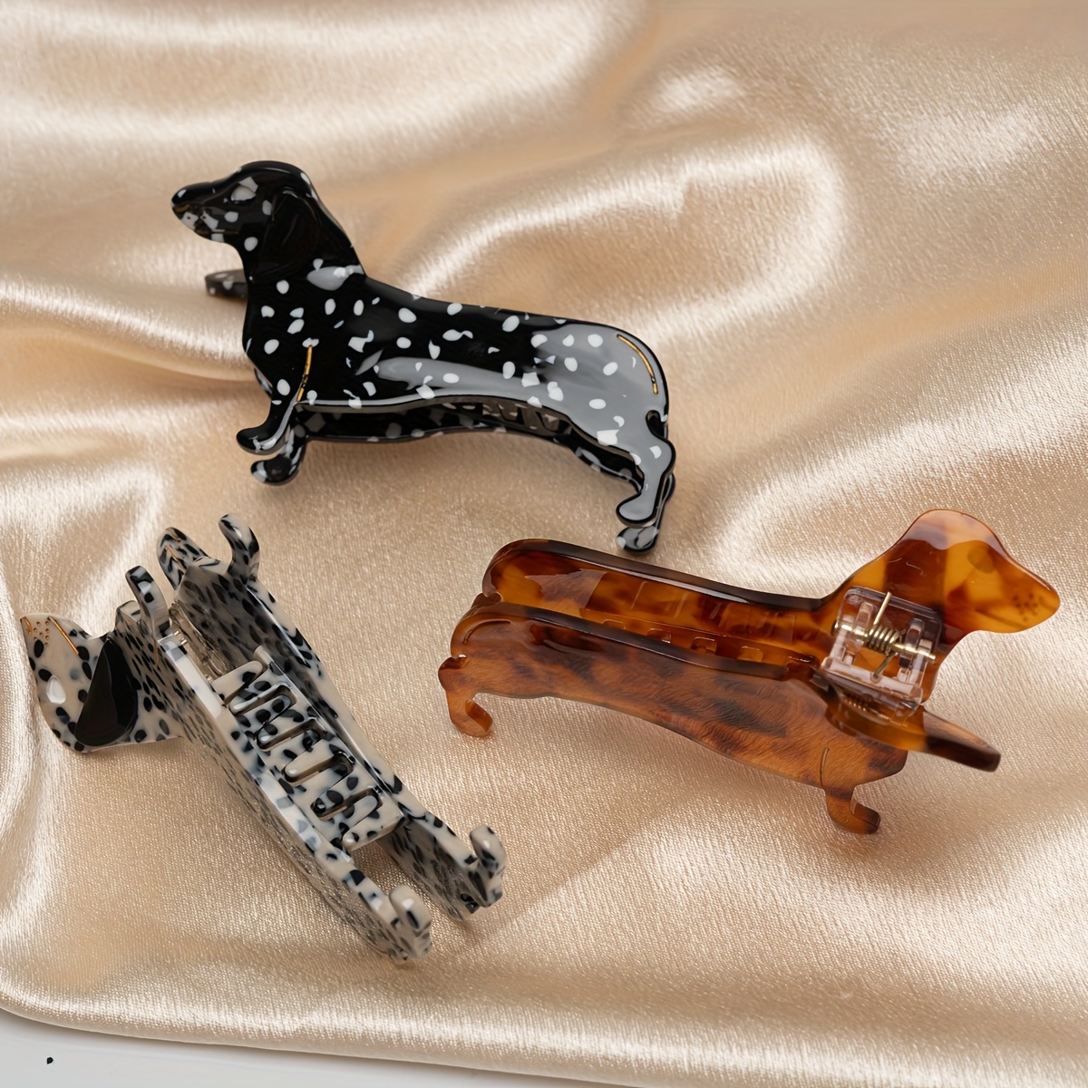 1pc summer acetate hair clip dachshund hair claw - Temu  display picture 1