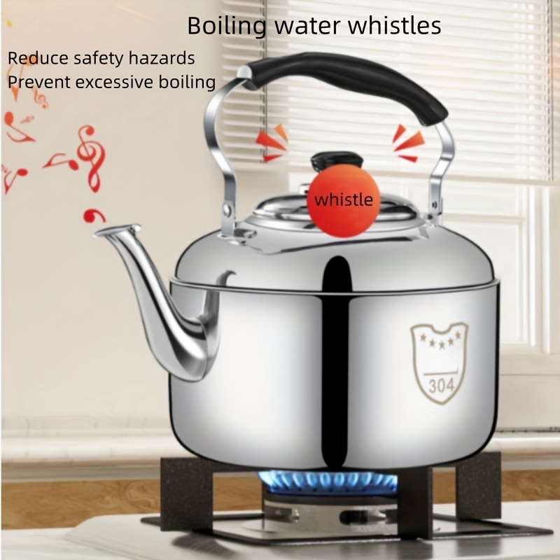 

Versatile 304 Stainless Steel Kettle - Thick, Durable & Safe For All Stove Types, Multiple Sizes Available