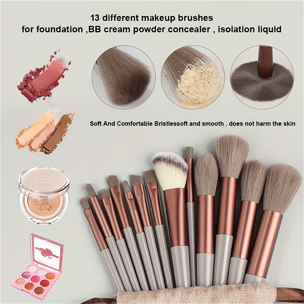 Conjunto profesional de brochas cosméticas para maquillaje - 8/9/15 piezas, que incluye herramientas suaves y esponjosas para difuminar base, polvo, sombra de ojos, esponjas de maquillaje y toalla de lavado para una aplicación amigable para viajar, regalos de cumpleaños, regalos del Día de la Madre