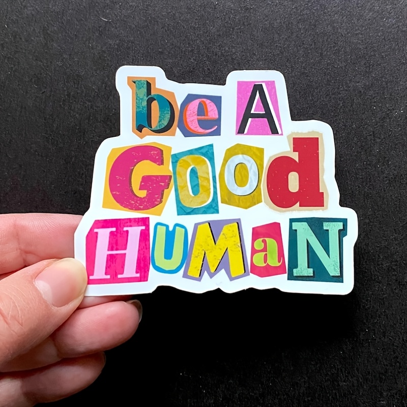 Vinyl Decal, Empathy Activist Sticker, Glossy Laptop Decal, Single Use, Message, Ideal For Water Bottle, Office, Or Everyday Wear, Skin-friendly, Easy To Apply, Inspirational Design