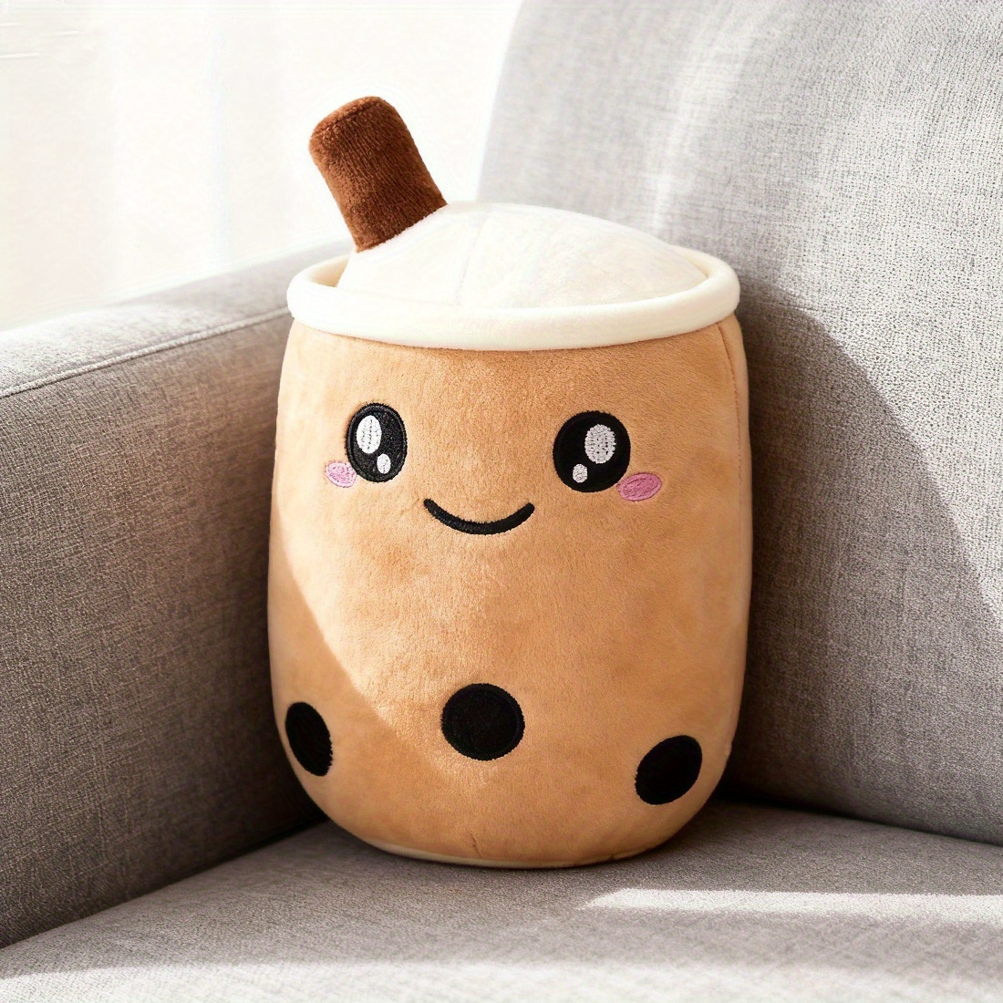Kawaii Bubble Tea Cup Plush Toy, Cute Soft Stuffed Animal
