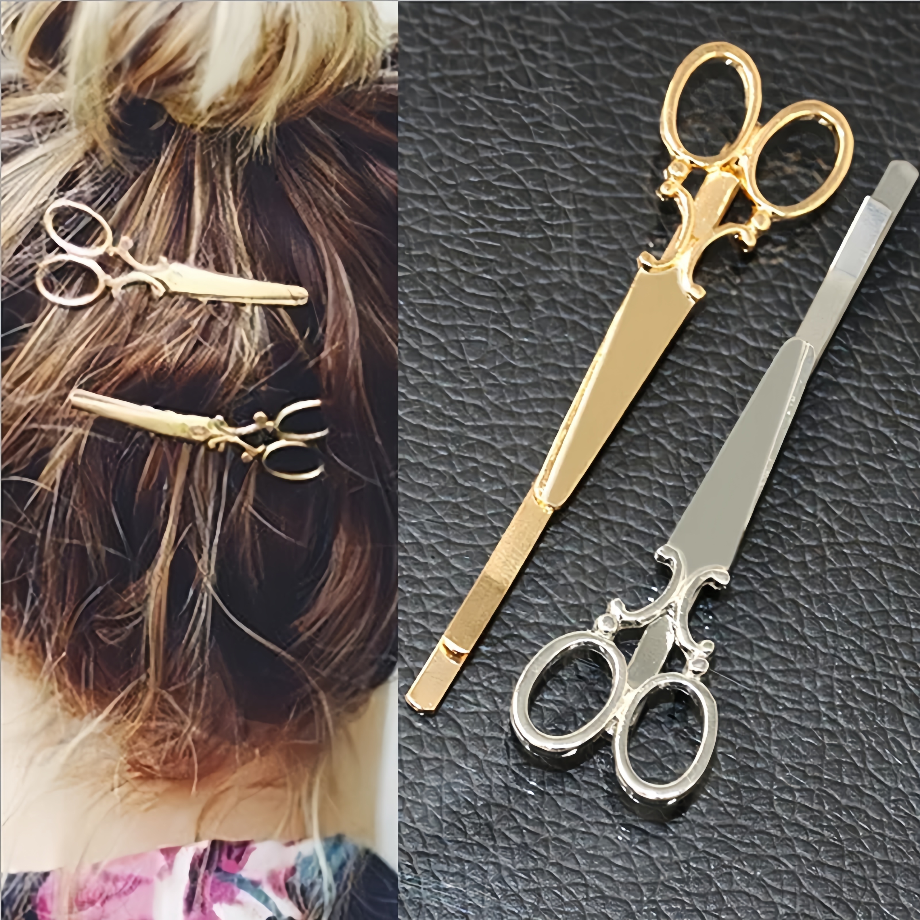 

[customer ] 2pcs Set -shaped For Women - Metal Barrettes, Accessories For & Updos, For Birthdays &