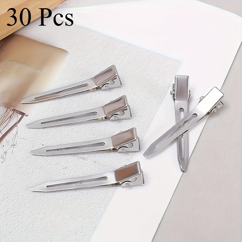 TEMU 30pcs Set Of Professional Curly Metal Hair Clips - Hair Hair Root Fluffiness , Suitable For Styling, Trimming, And Styling - Durable, , And Hair