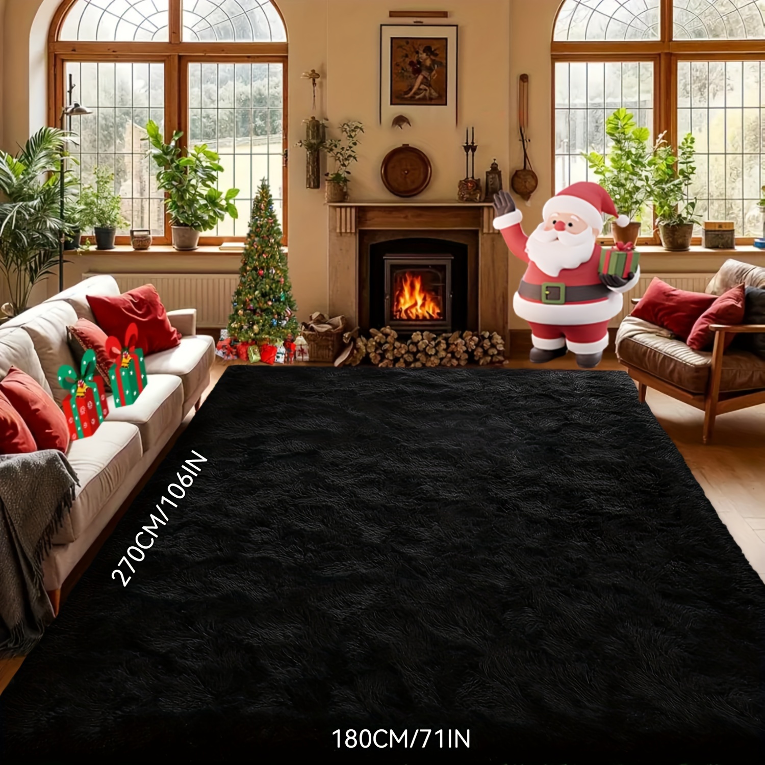 

Your Living Room With A Soft & Fluffy Plush Shag Area Rug - Non-slip & Machine Washable!