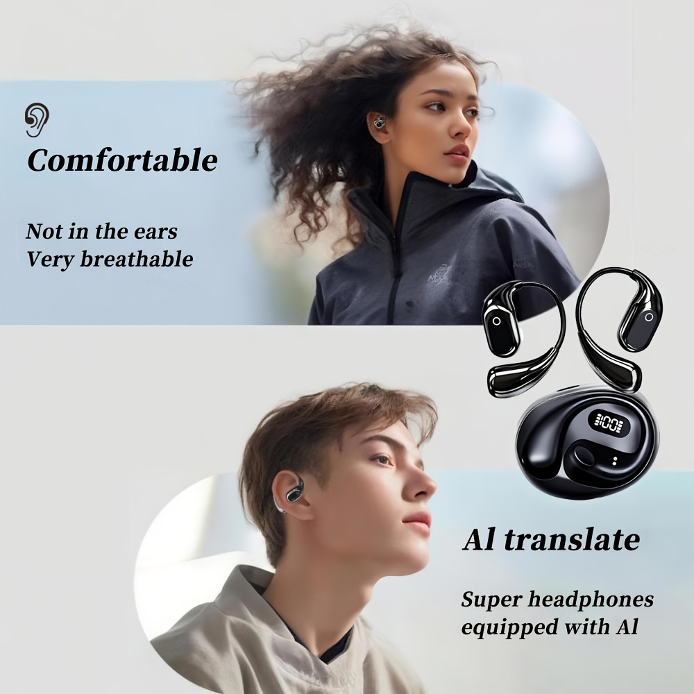 2025 AI Real-Time Translation Earbuds with Noise Cancelling and Charging Case, Smart Translator for Smartphones, Multiple Colors Available