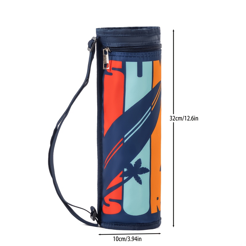 TEMU Campers Casual Colorful Fabric Insulated Drink Pouch Bag Autumn Camping Picnic Outdoor Leisure Trips Kettle Bags