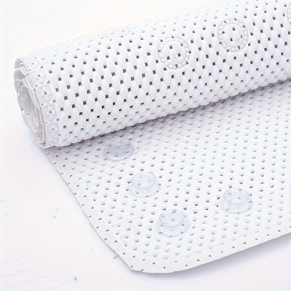 

1pc Anti-slip Bathtub Mat, Anti-slip Shower Mat, Quick-drying Bathtub Mat, Foot Brush Mat, Anti-slip Mat For Bathtub, Floor, Bathroom, Home, Hotel, White, 43 X 91cm/16. 35.83inch