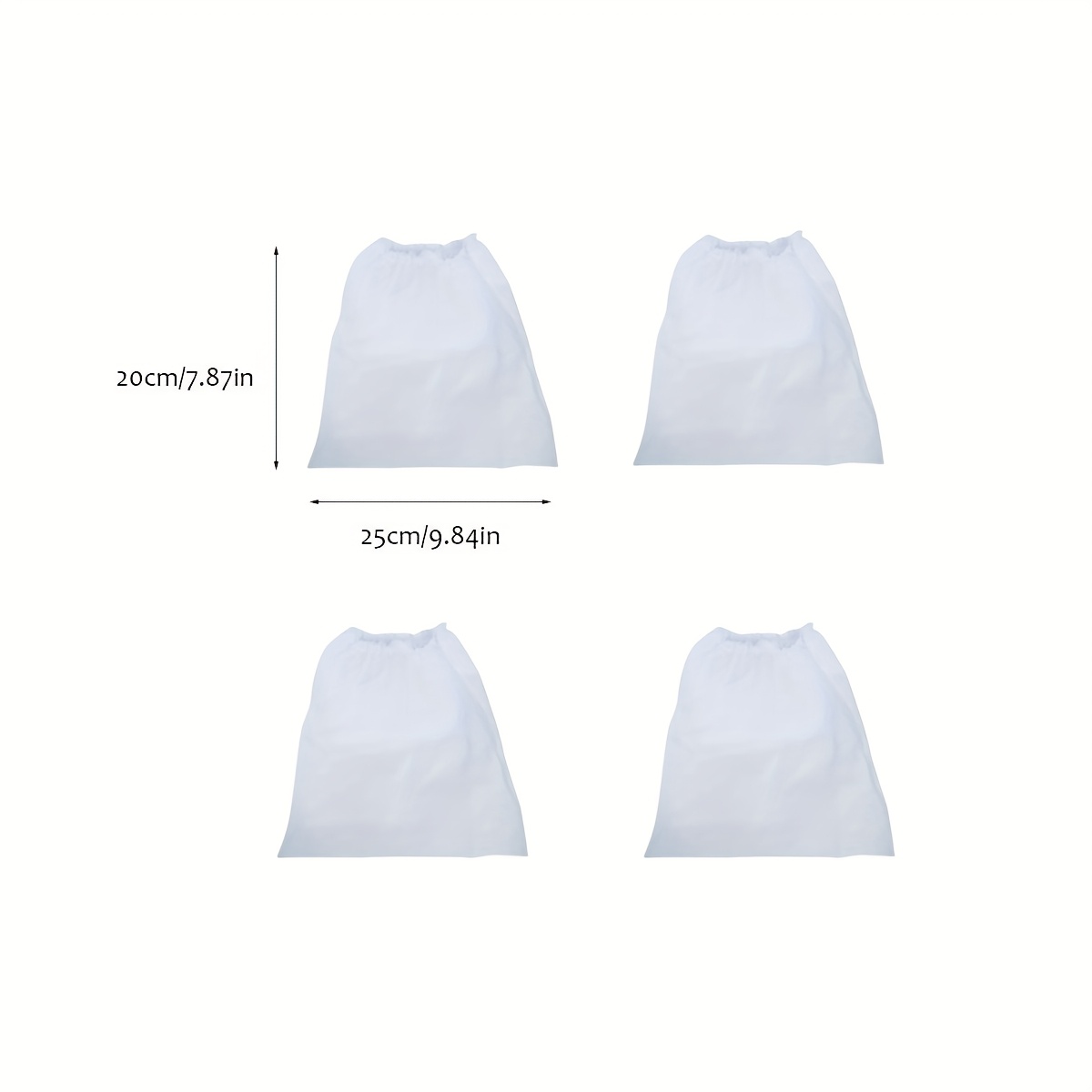4pcs Nails Dust Collector Bags Non- Woven Nail Vacuum Collector Pouches Replacement Bags For Nail Salon Equipment