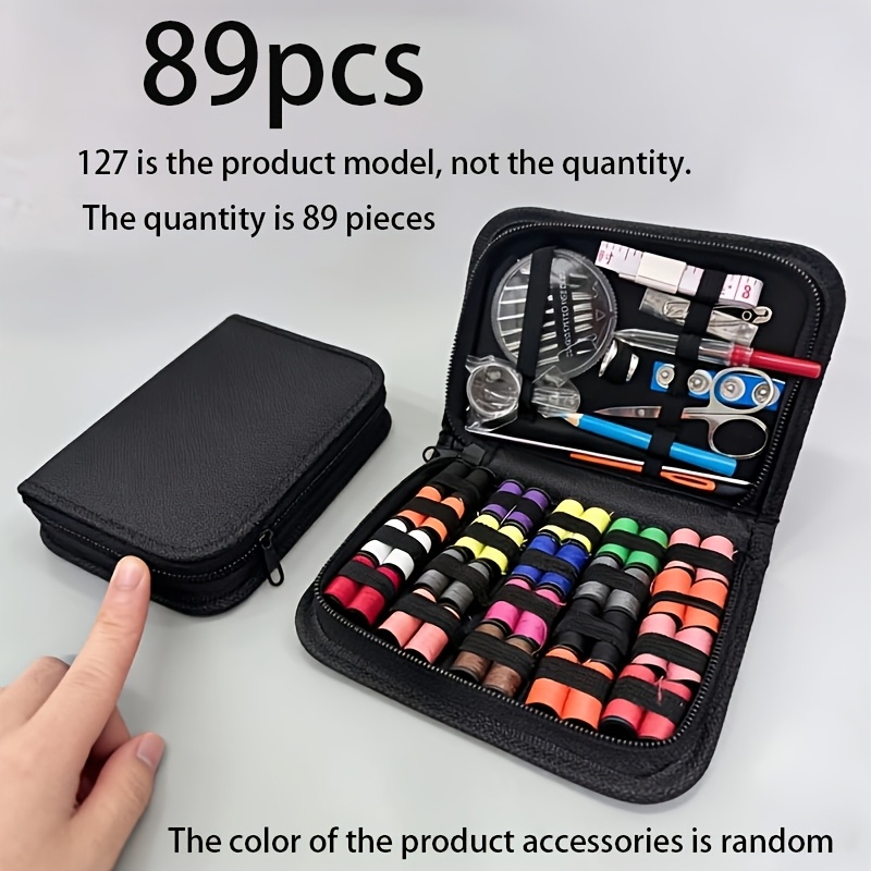 TEMU Model 127 Complete Sewing Kit, 89pcs Essential Sewing Supplies - Heavy-duty Portable Sewing Machine, Wire, Needles, Scissors, Buttons, Spools