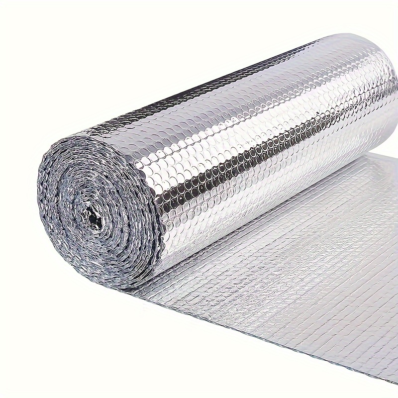 

1 Roll Double-sided Aluminum Foil Insulation Foam Sheet - Vinyl & Aluminum Material, Thermal Barrier For , Ideal For Windows, Rv, Roof, Garage Door - , & Weather-resistant