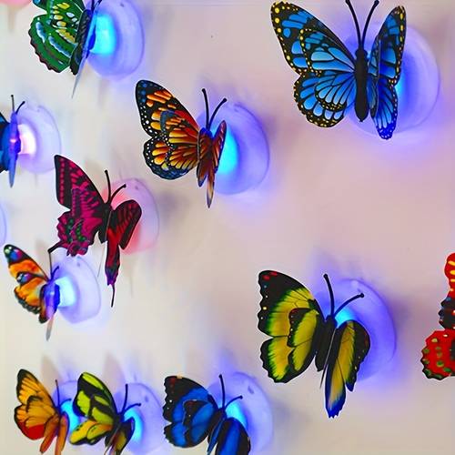 30 decorations for night lights stickers for wall lights colorful light wall stickers suitable for bedrooms parties weddings living rooms decorations parties christmas decoration gifts random color